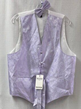 NWT Moda Di Raza Paisley Vest Set - 2XL